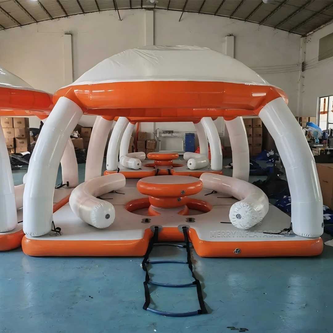 orange water floating 114