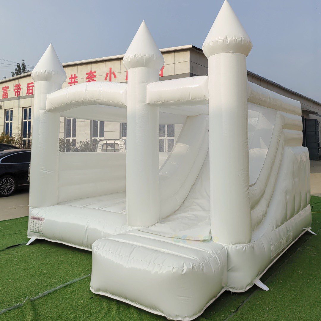 White bounce house 4