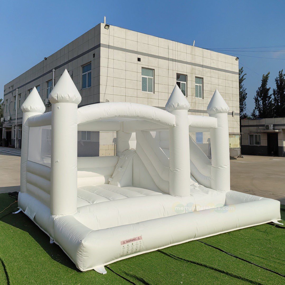 white bounce house 5