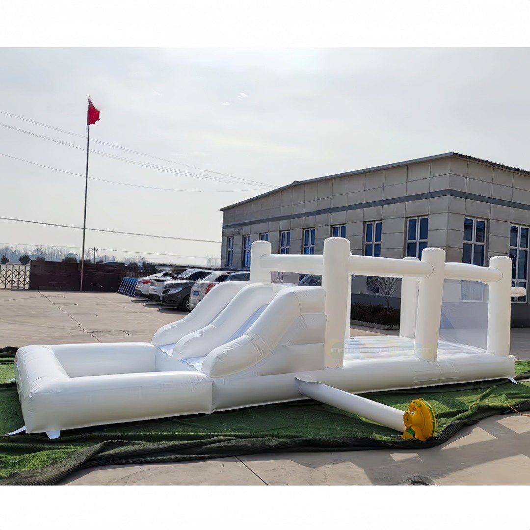 white slide with pool 2