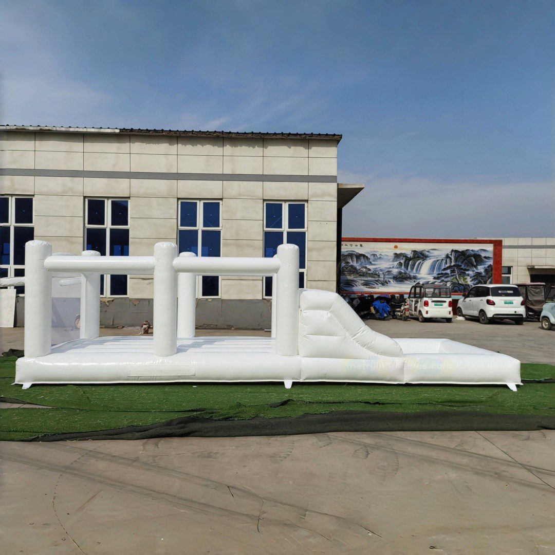 white slide with pool 5