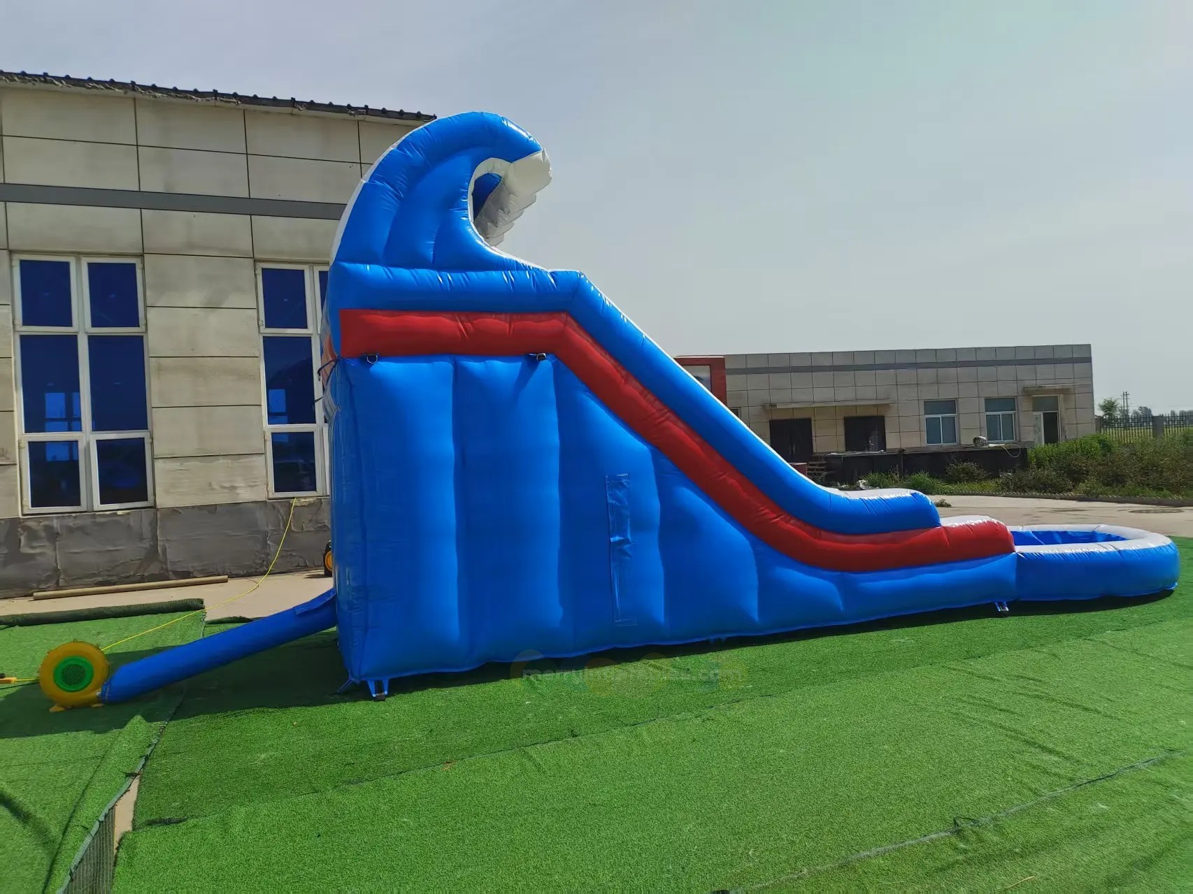 Blue slide with pool 1