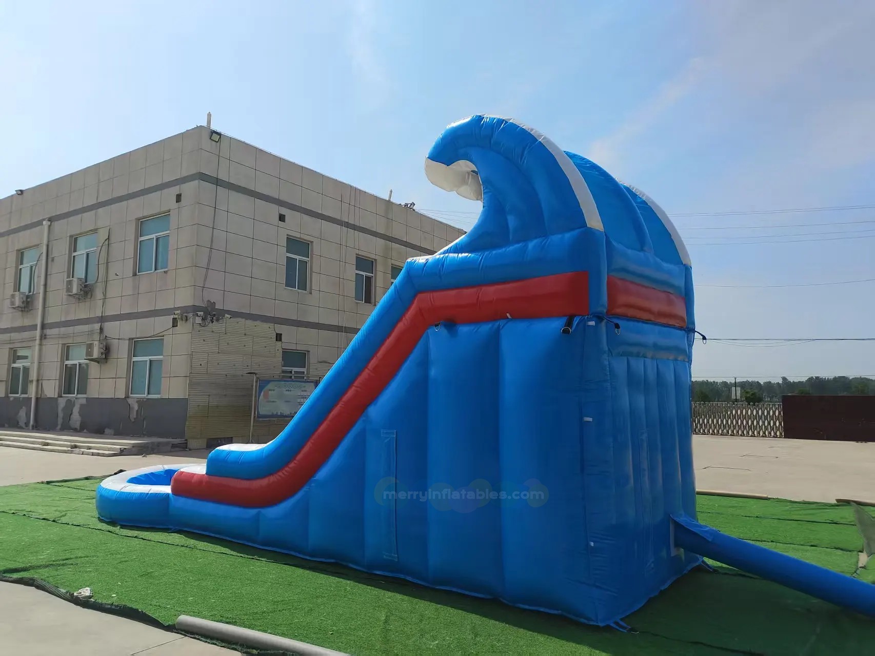 Blue slide with pool 5